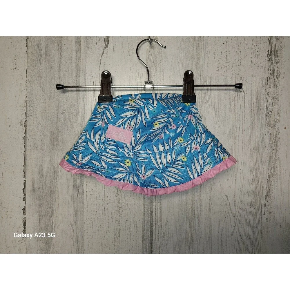 UV Skinz 3PC Swim Set UPF 50+ Graphic Tee /Skirt/Reversible Hat 12-18 Mo